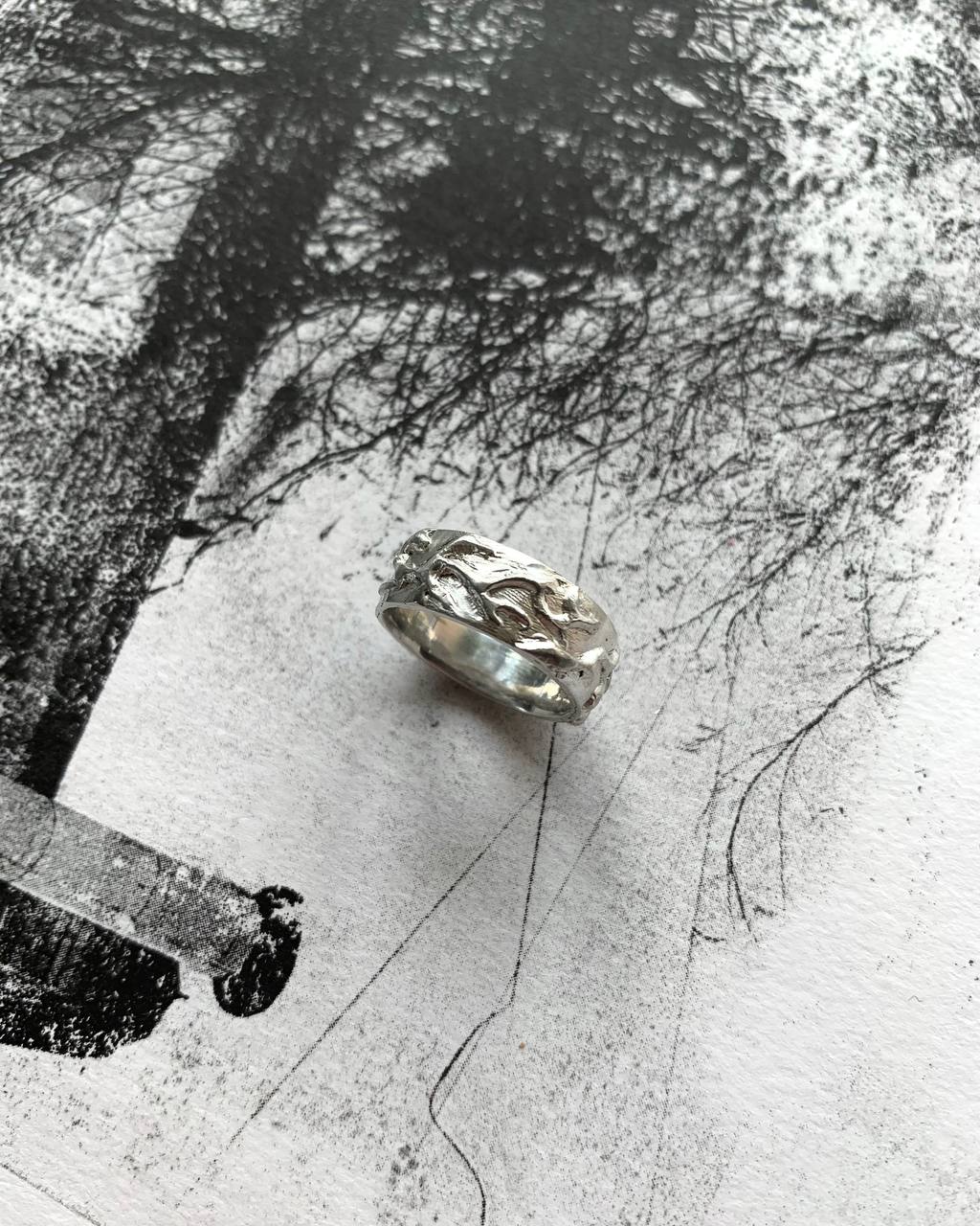 Silver TB ring