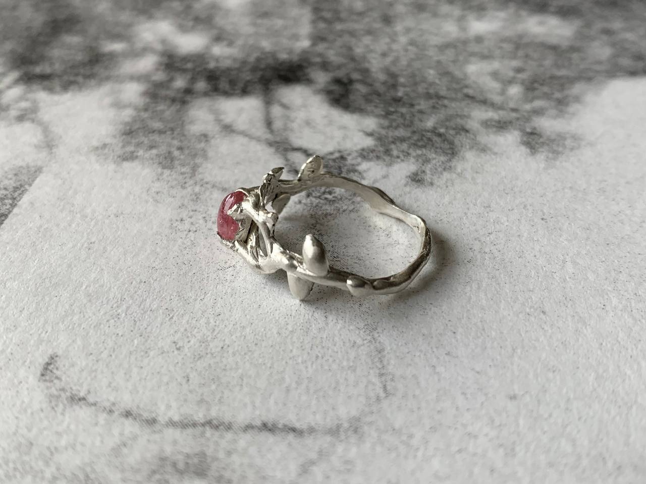 Tourmaline drop ring