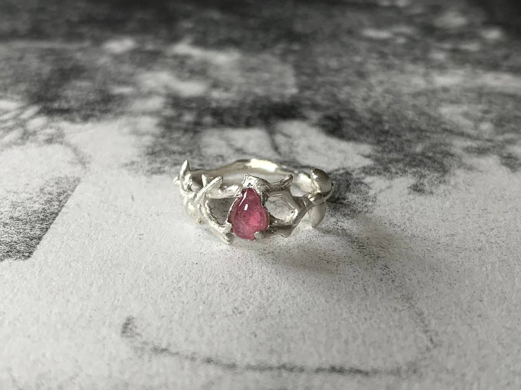 Tourmaline drop ring