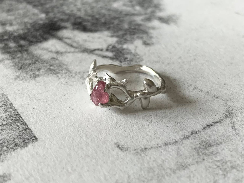 Tourmaline drop ring