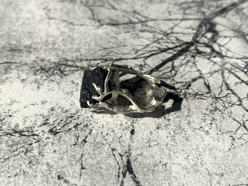 Black tourmaline ring
