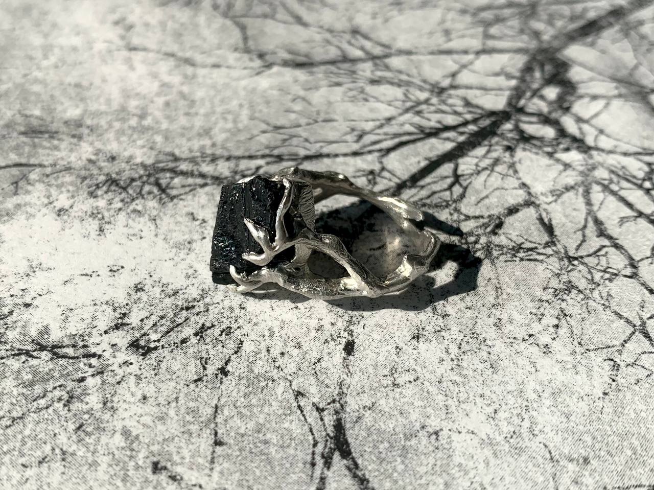 Black tourmaline ring