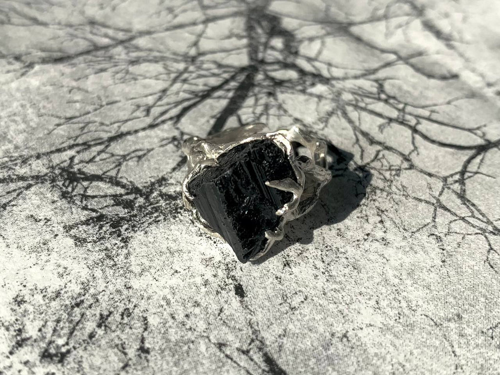 Black tourmaline ring
