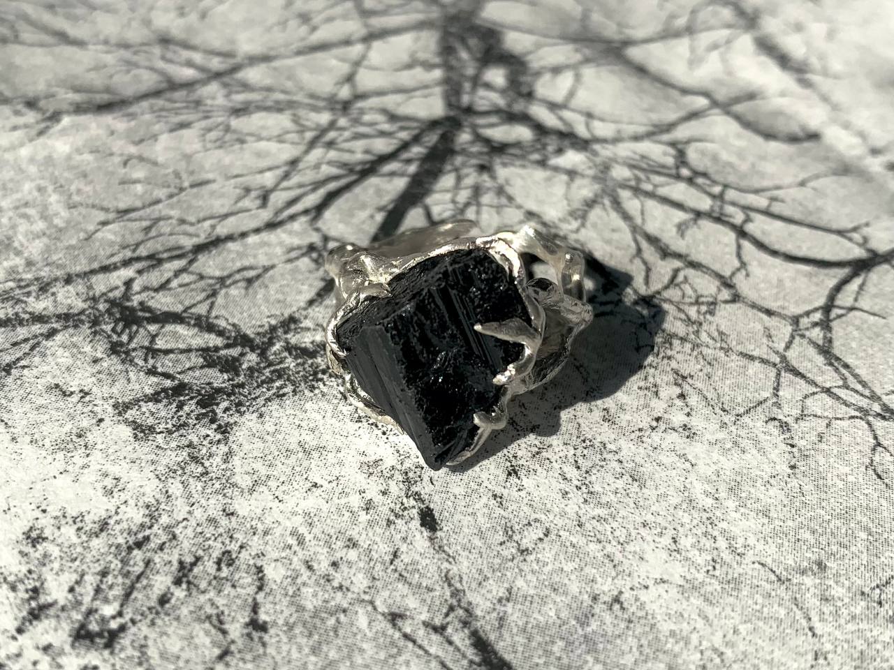 Black tourmaline ring
