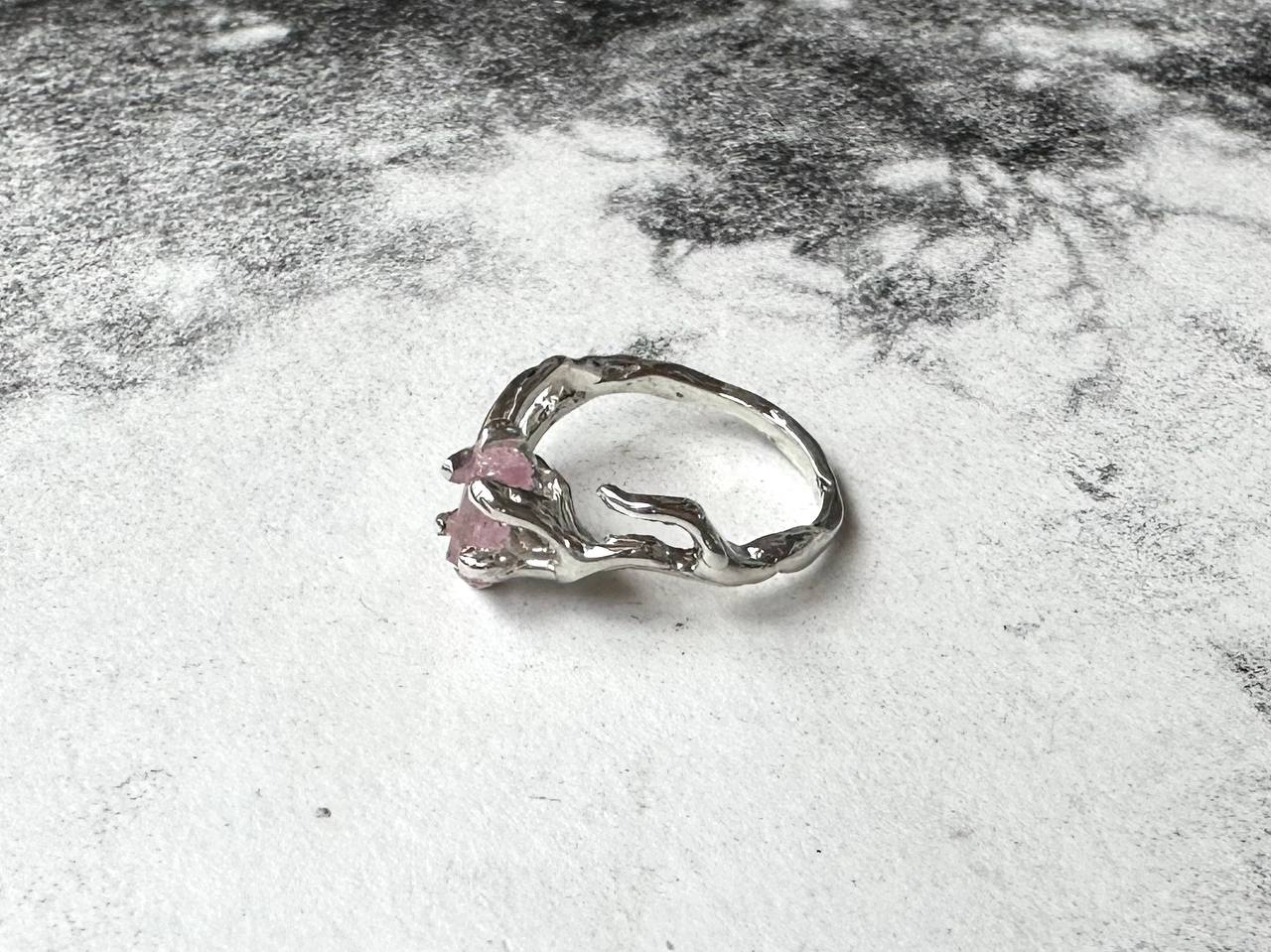 Tourmaline crystal ring