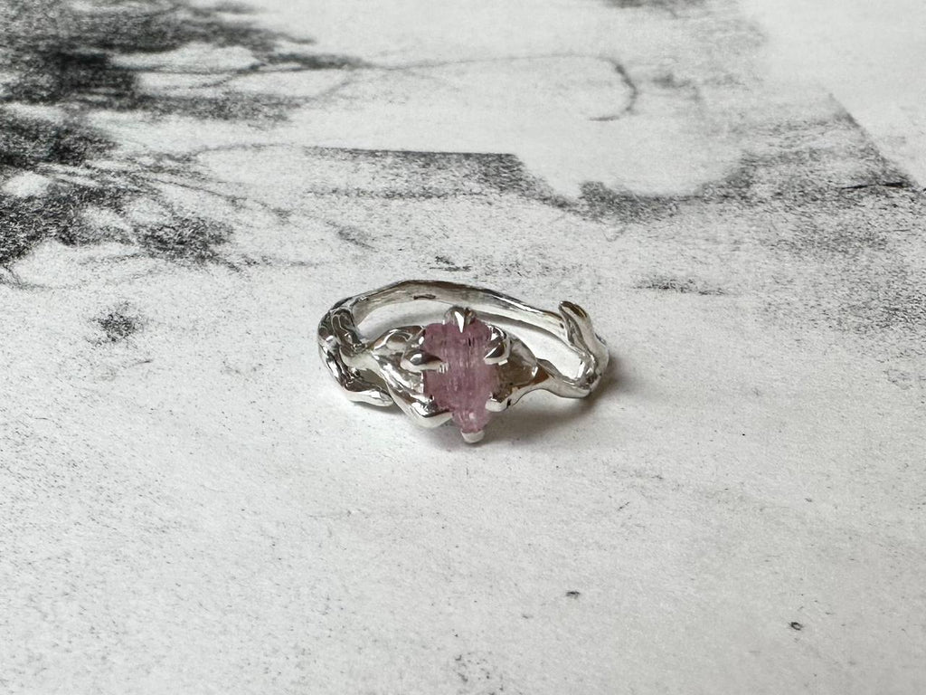 Tourmaline crystal ring