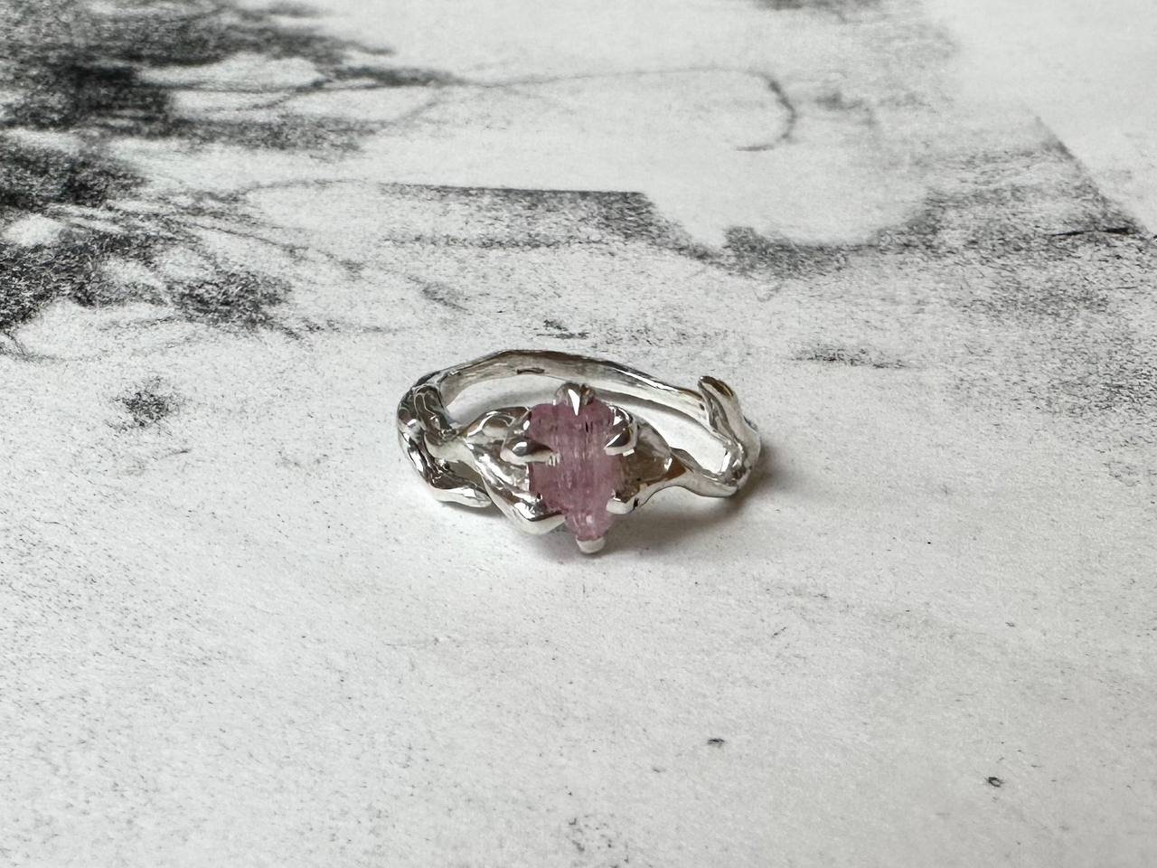 Tourmaline crystal ring