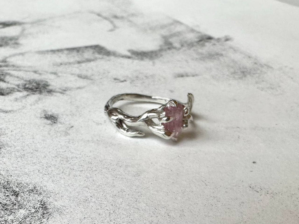 Tourmaline crystal ring