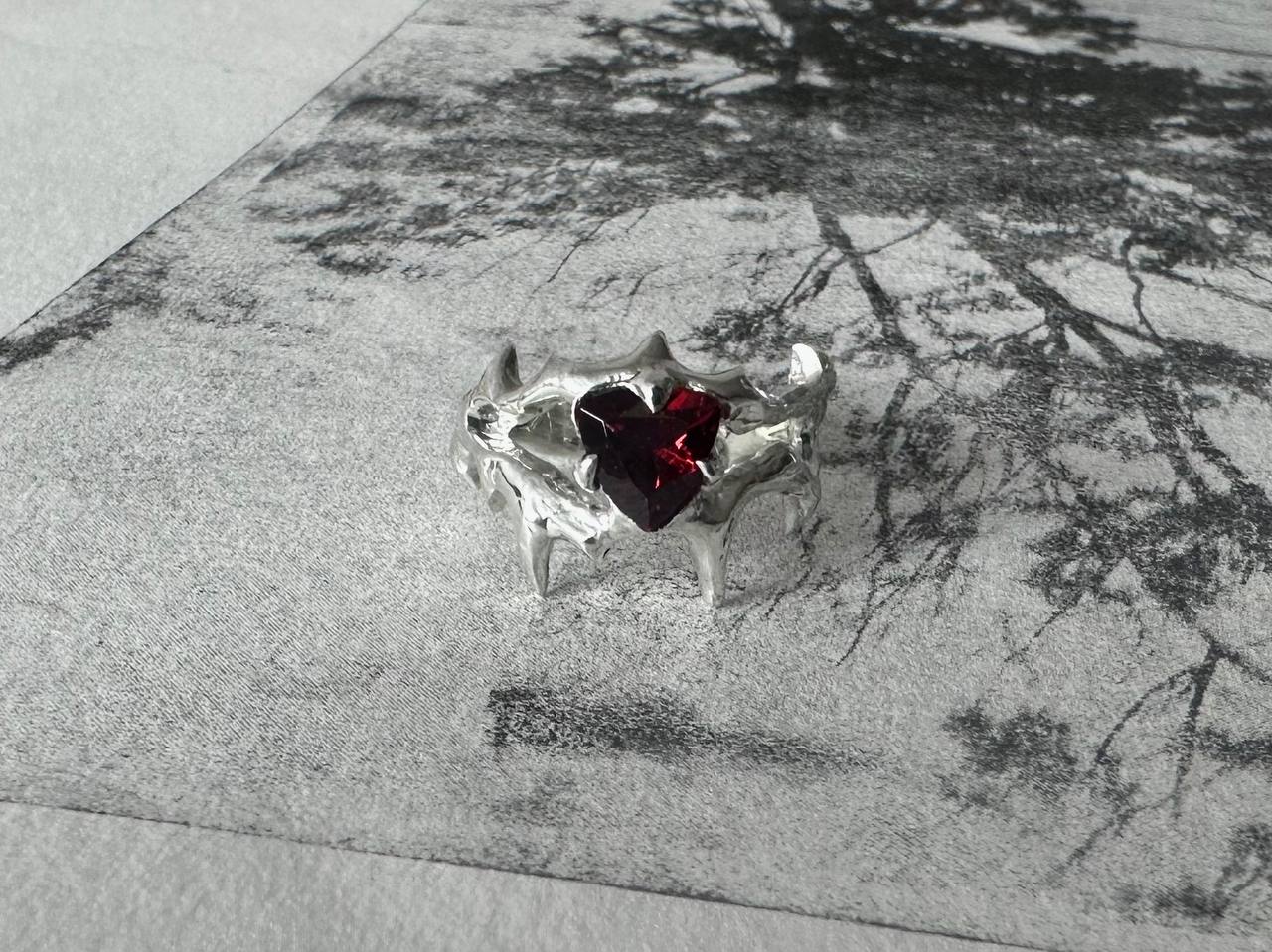 SP garnet ring