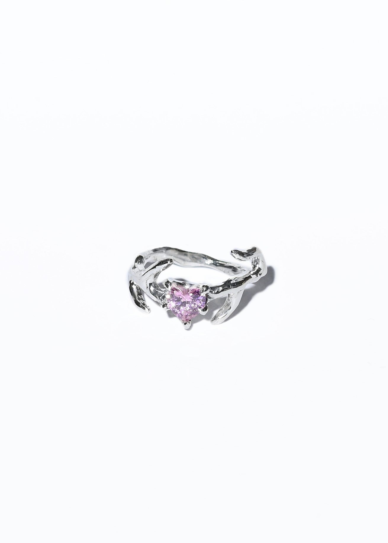 Heart cubic zirconia ring