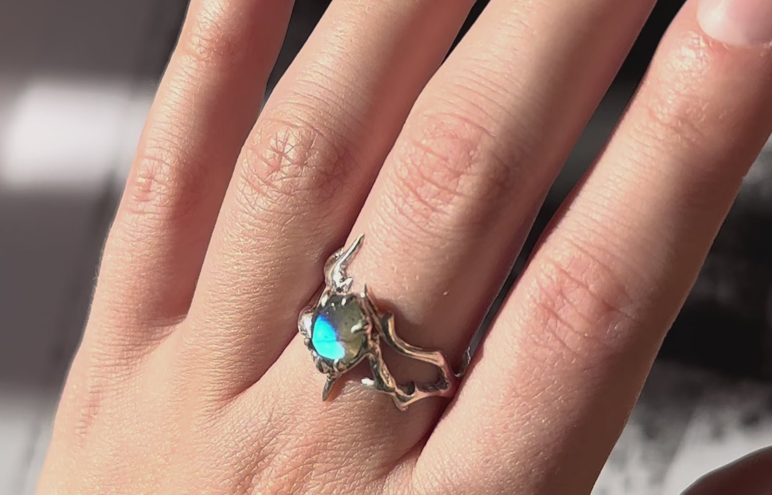 Labradorite ring