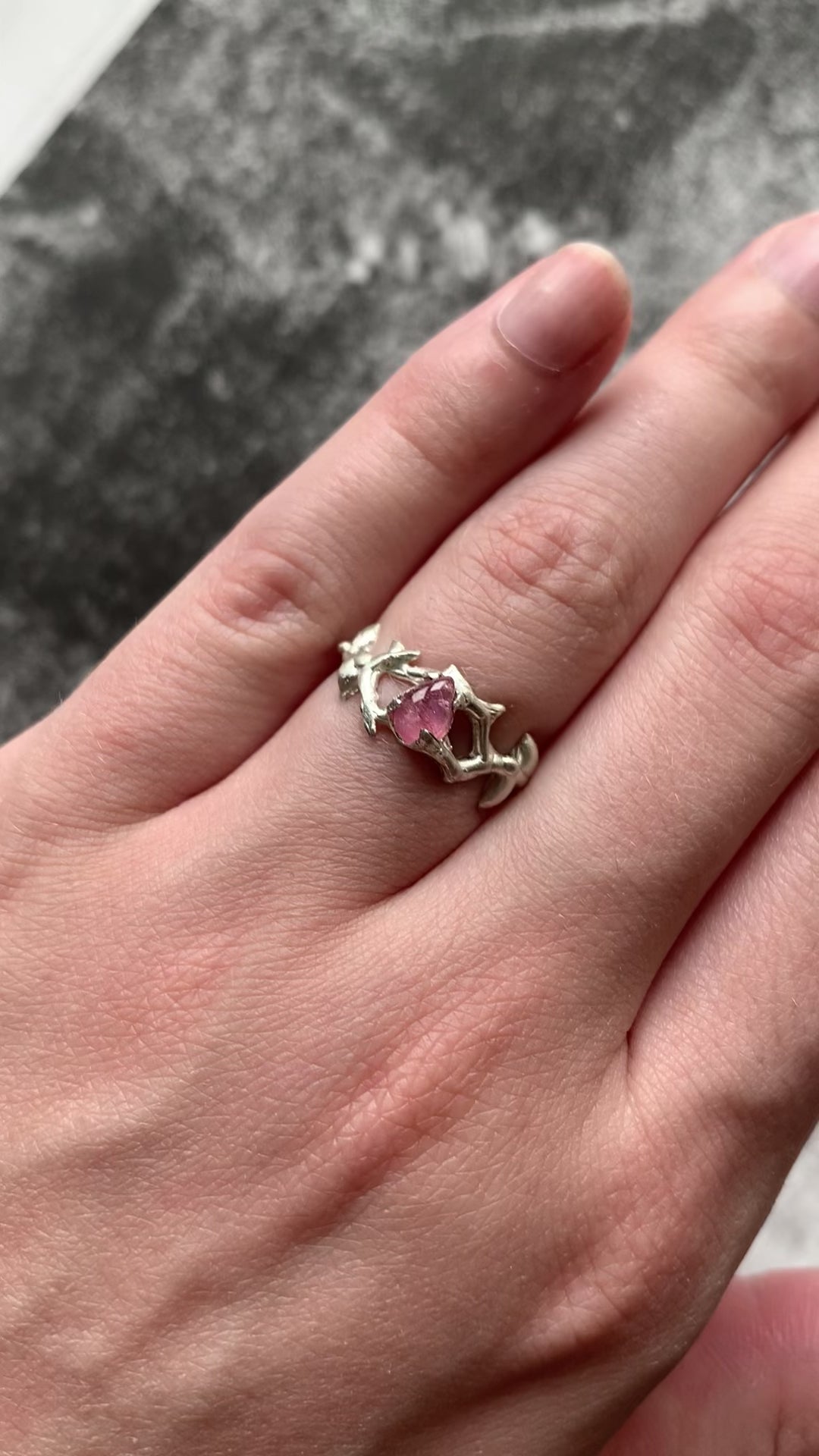 Tourmaline drop ring