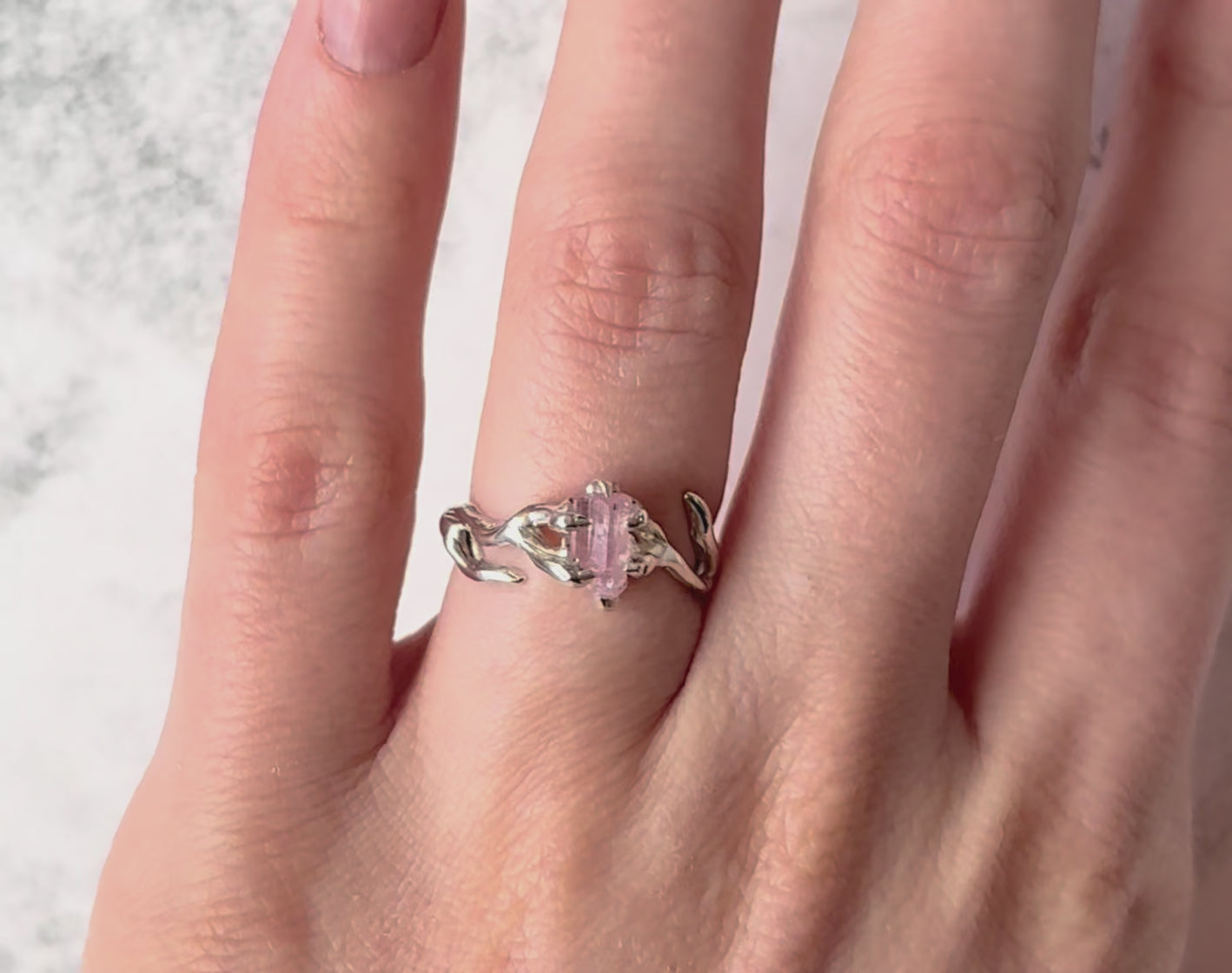 Tourmaline crystal ring