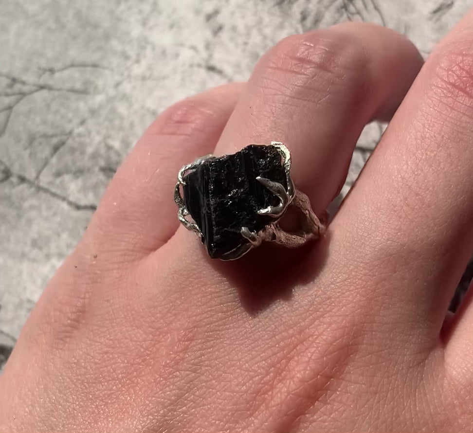 Black tourmaline ring