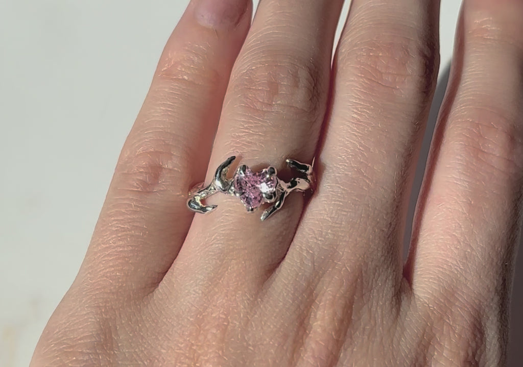 Heart cubic zirconia ring