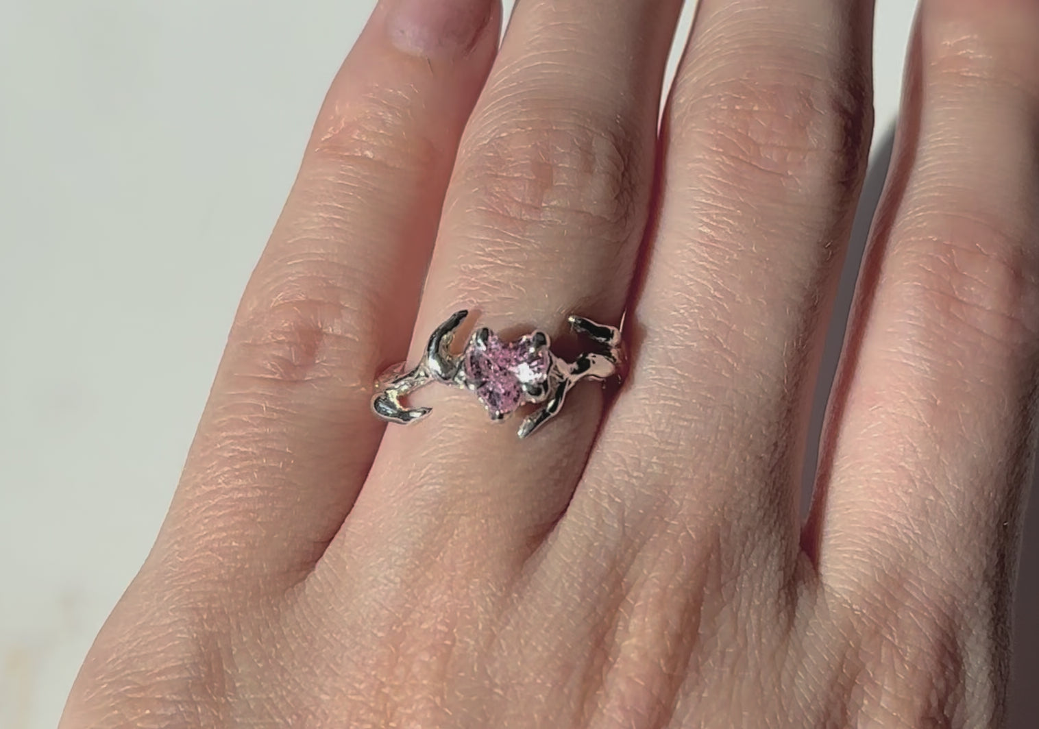 Heart cubic zirconia ring